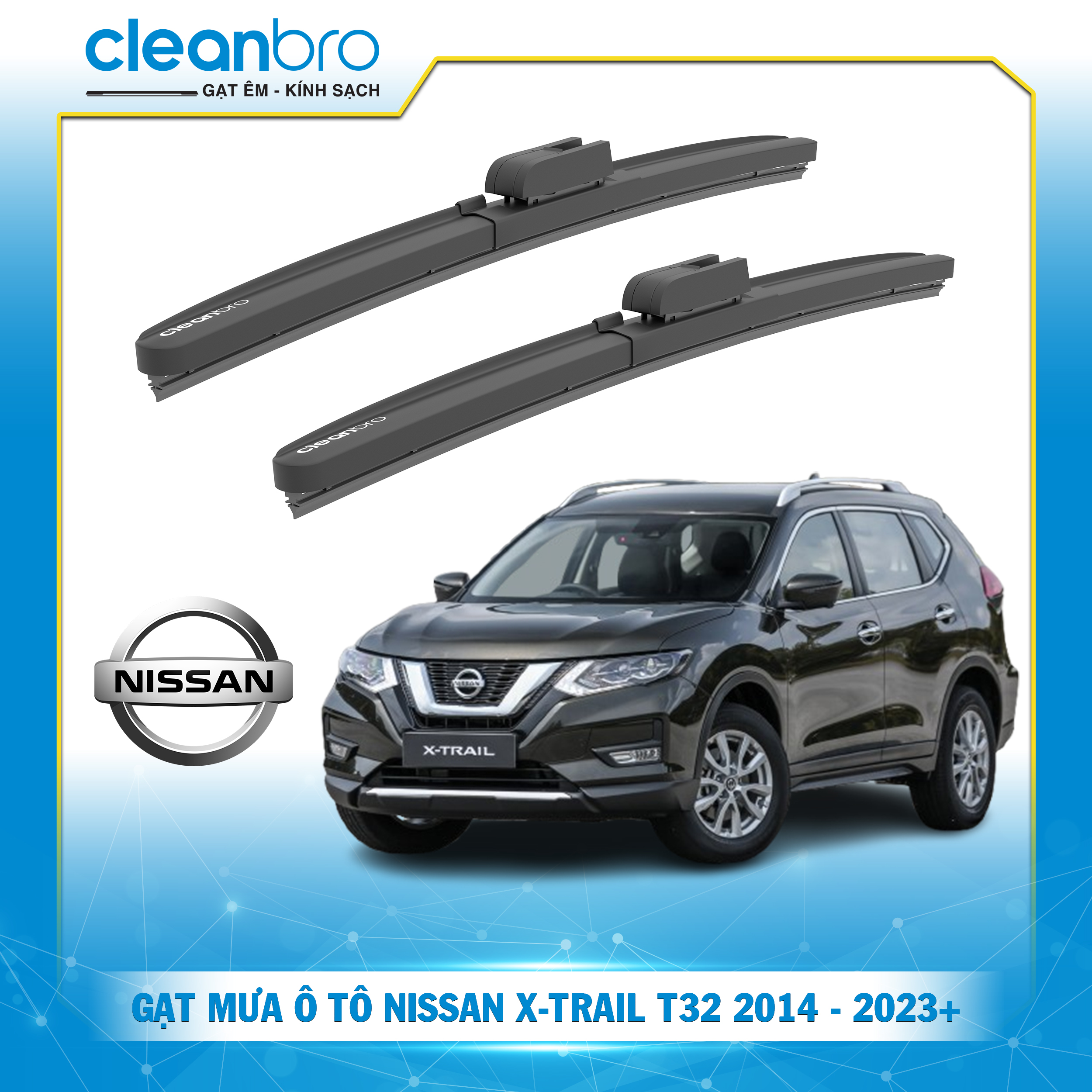Gạt mưa ô tô hiệu ứng lá sen Nissan X-Trail T32 [2014-2023+]